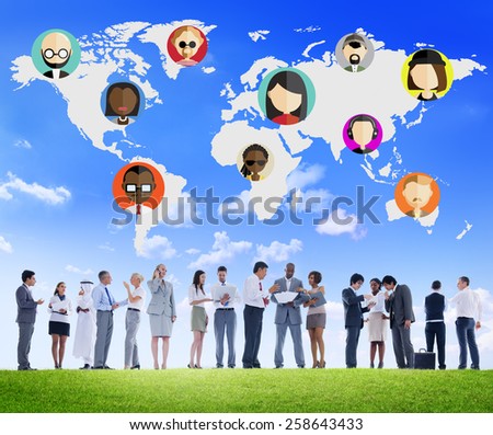 Global Community World People Social Networking Connection Concept