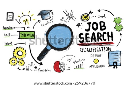 Job Search Qualification Searching Application Concept