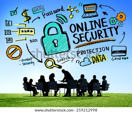 Online Security Protection Internet Safety Business Meeting Concept