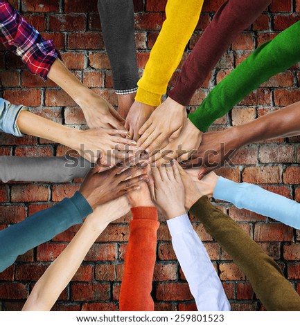 Group of Multiethnic Diverse Hands Together