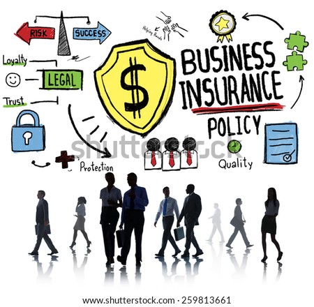 Silhouette People Commuter Safety Risk Business Insurance Concept