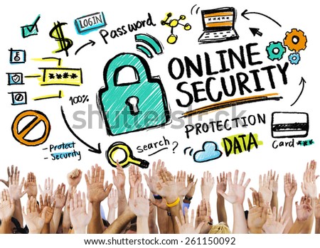 Online Security Protection Internet Safety People Volunteer Concept