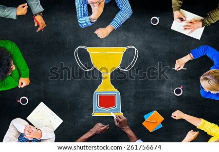 Trophy Success Winning Reward Meeting Concept