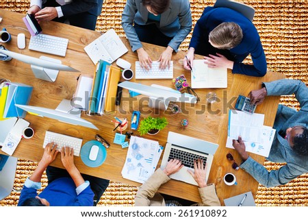 Business People Working Office Corporate Team Concept