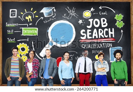 Ethnicity Business People Career Job Search Concept