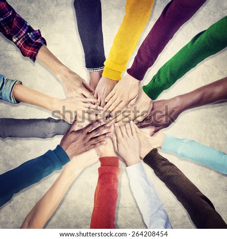 Group of Human Hands Holding Together
