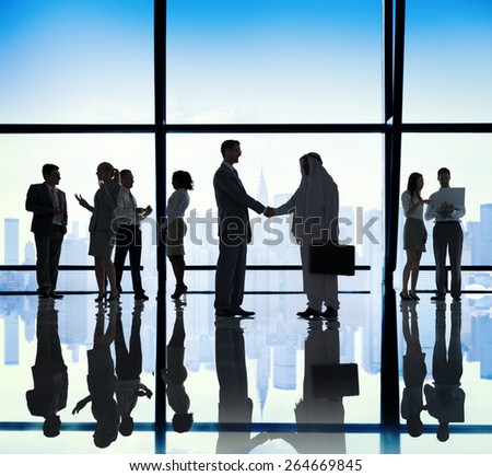 Diverse Business People Handshake Office Concept