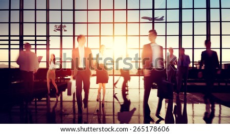 Airport Business Travel Walking Commuting Concept