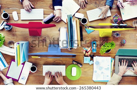 Group of Business People Working Meeting Team Concept