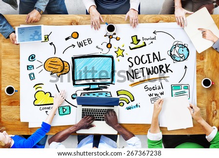 Social Network Social Media Meeting Communication Workplace Concept