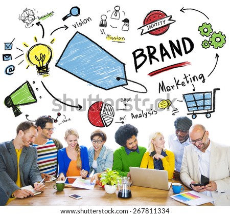 Diverse People Discussion Meeting Marketing Brand Concept