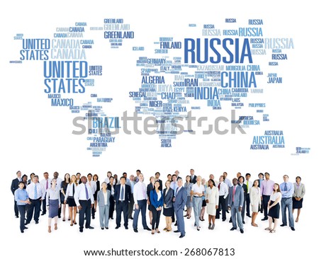 Russia Global World International Countries Globalization Concept