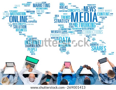 Media Social Media Network Technology Online Concept