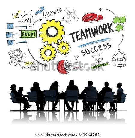 Teamwork Team Together Collaboration Corporate Business Meeting Concept