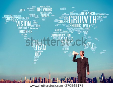 Growth Sales Vision Team Network Idea People Concept