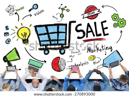 Sale Marketing Analysis Price Tag Branding Vision Share Concept