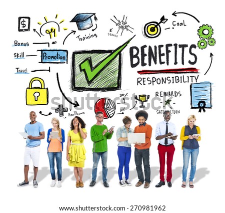 Benefits Gain Profit Earning Income People Technology Concept