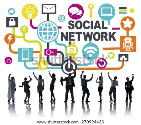 Business People Celebration Connection Communication Social Network Concept