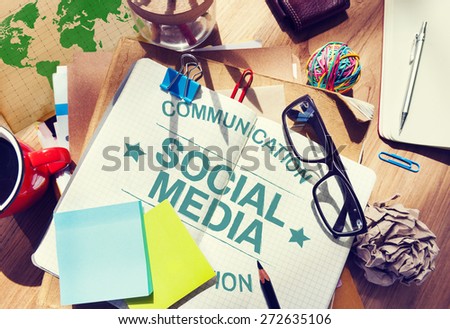 Social Media Communication Connect Social Network Concept