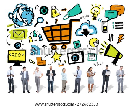 Business People Online Marketing Digital Communication Concept