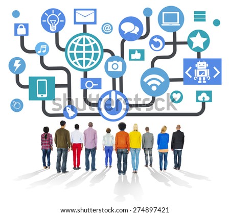 Global Communications Social Networking Togetherness Community Online Concept