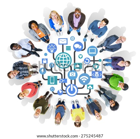 Global Communications Social Networking Togetherness Community Online Concept