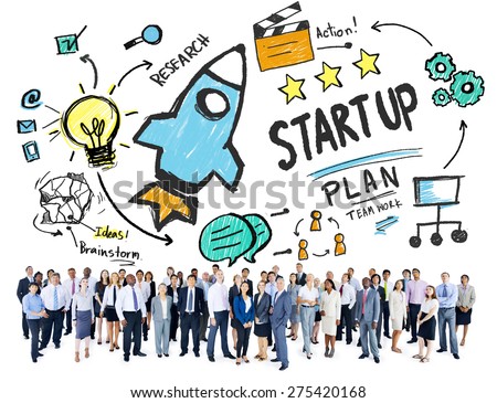 Start Up Business Launch Business People Aspiration Concept