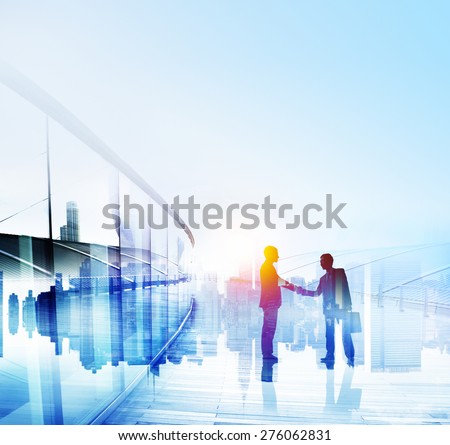 Businessmen Handshake Partnership Deal Greeting Concept