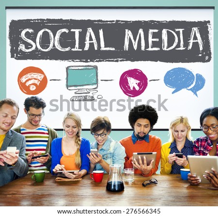 Social Media Social Networking Technology Connection Concept Stock