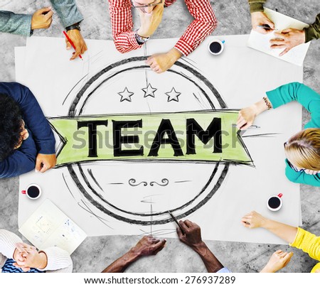 Team Work Brainstorm Togetherness Create Goals Concept