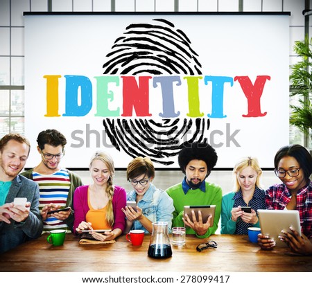 Finger print Identity Branding Protection Safety Concept