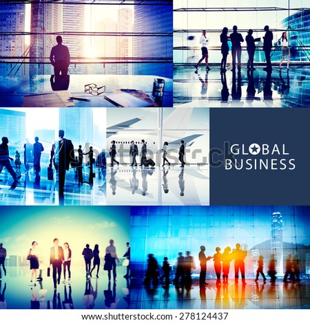 Business People Corporate Travel Collection Concept