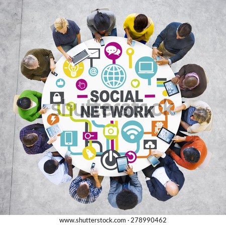 People Connection Digital Device Communication Social Network Concept