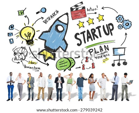 Start Up Business Launch Success Business Technology Concept