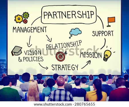 Partnership Company Support Team Organization Concept