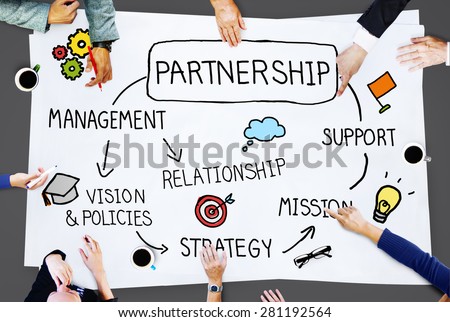 Partnership Company Support Team Organization Concept