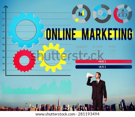 Online Marketing Branding Business Social Customers Concept