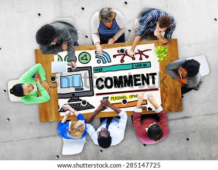 Comment Post Share Social Media Concept