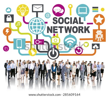 Business People Togetherness Connection Communication Social Network Concept