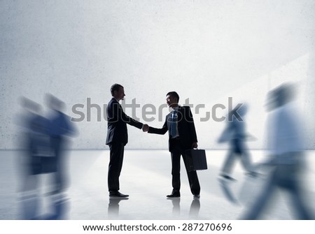 Business People Handshake Greeting Agreement Corporate Concept