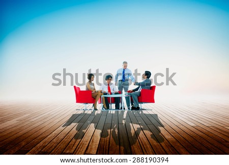 Business Team Discussion Meeting Outdoors Concept