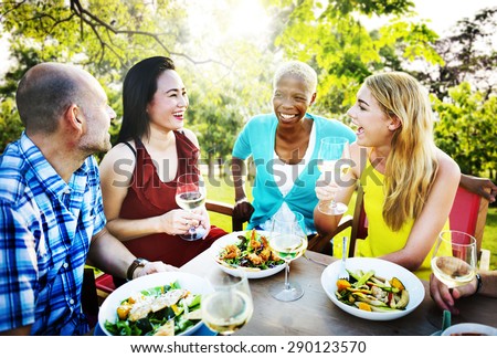 Group Friends Chilling Talking Holiday Concept