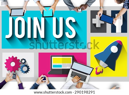 Join Us Member Corporate Support Team Unity Concept