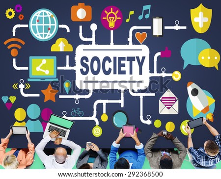 Society Community Global Togetherness Connecting Internet Concept