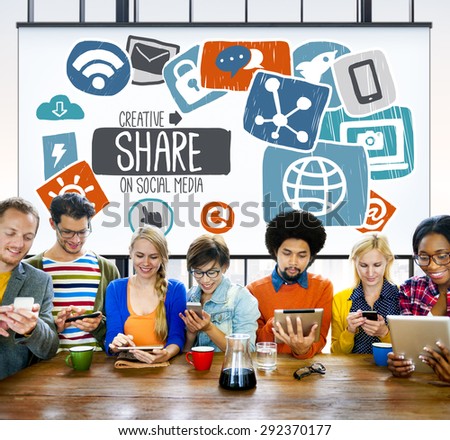 Creative Share Social Media Social Network Internet Online Concept