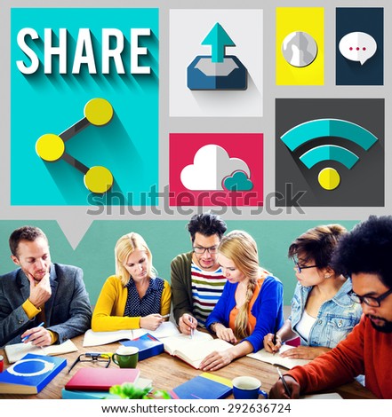 Share Social Networking Global Communication Concept