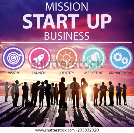 Mission Start Up Business Launch Team Success Concept