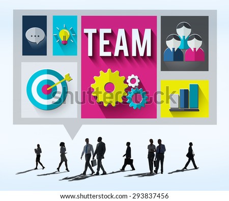Team Unity Business Teamwork Power Success Brainstorm Meeting Concept