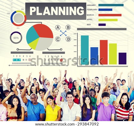 Planning Bar Graph Data Development Plan Strategy Concept