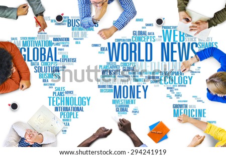 World News Globalization Advertising Event Media Information Concept